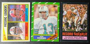 Dan Marino 3-Card Football Card Lot