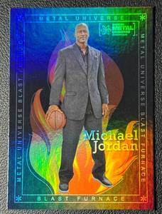 Michael Jordan 2021 Metal Universe Blast Furnace Insert Basketball Card No. BF-1