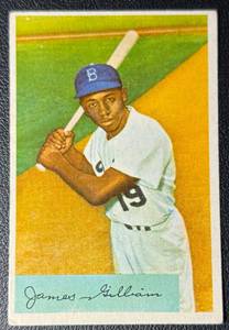 James Gilliam 1954 Bowman Vintage Baseball Card No. 74