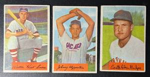 3-Card 1954 Bowman Vintage Baseball Card Lot