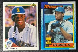 Ken Griffey Jr 1990 UD & 1990 Rookie Cup Baseball Card Lot