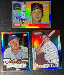 Harmon Killebrew 3-Card Parallel Minnesota Twins Baseball Card Lot