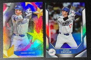 Shohei Ohtani 2-Card Los Angeles Dodgers Baseball Card Lot