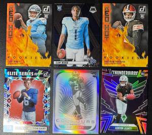 6-Card 2025 Star Rookie Football Card Lot - Ward, Sanders, Dart, Jeanty