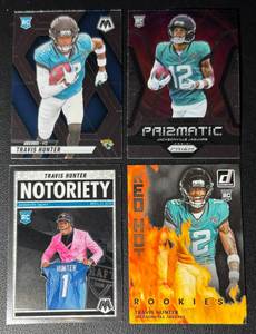 Travis Hunter 4-Card Rookie Football Card Lot
