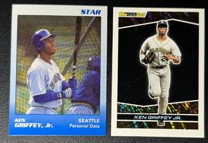 Ken Griffey Jr. 2-Card Parallel Baseball Card Lot
