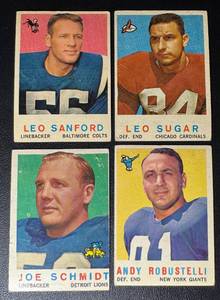 4-Card 1959 Topps Vintage Football Card Lot