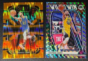 Stephen Curry 2-Card Parallel Basketball Card Lot