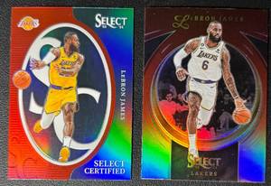 LeBron James 2-Card Parallel Basketball Card Lot