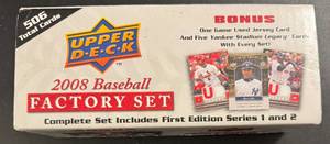 2008 Baseball Factory Set Series 1 & 2 Card Set