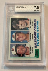 Cal Ripken Jr. RC Beckett Graded 7.5 NM Slab 1982 Topps #21 Rookie Vintage Baseball Card