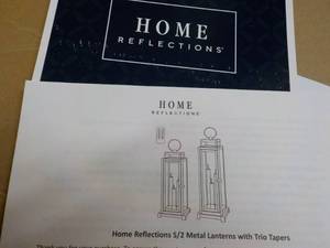 Home Reflections set of 2 Metal Lan...