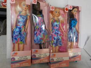 4 Posable Dolls...