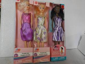 3 Posable Dolls...
