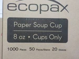 Eco Pax Case of 1000 paper 8 oz Sou...