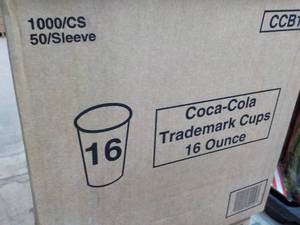 1000 Coca Cola 16 oz Cups...
