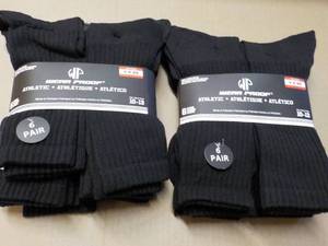 12 pair Wear Proof size 10-13 Black...
