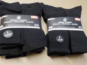 12 pair Wear Proof size 10-13 Black...