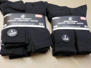 12 pair Wear Proof size 10-13 Black...
