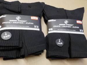 12 pair Wear Proof size 10-13 Black...
