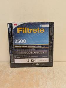 NEW 3M FILTRETE 2500 12x12x1 FILTERS 4PK