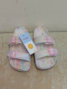 NEW CAT & JACK KIDS AF503 NOA SANDALS SIZE 1 MULTICOLOR