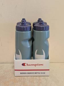 NEW CHAMPION QUENCH SQUEEZE BOTTLE 24OZ 4PK GREEN