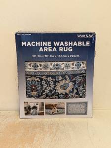 NEW WYATT & ASH MACHINE WASHABLE AREA RUG ESTELLA