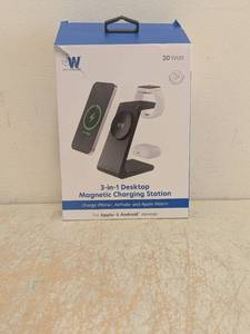 NEW JUST WIRELESS 3-IN-1 DESKTOP MAGNETIC CHARGING STATION