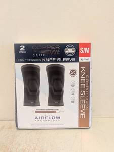 NEW COPPERFIT ELITE COMPRESSION KNEE SLEEVE SM 2PK