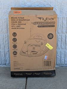NEW FLYBAR 6V BUMPER CAR RED