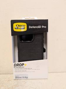 NEW OTTERBOX DEFENDER PRO SERIES IPHONE 15 PRO PHONE CASE BLACK