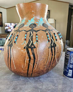 Hand Crafted Hand Painted Gourd by Navajo Indians