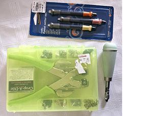 NEW eyelet punch kit and Eyelet Setter Set additional rotating punch included