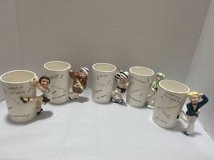 RARE set of 5 Shafford Roaring 20s Mugs Great Condition