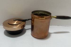 Copper Flip Drip Coffee Maker Part Rosewood Handle Italy and Copper Chafing Dish