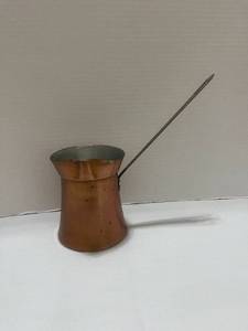 Copper and Brass Turkish Coffee Pot Side Pourer