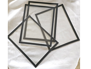 Four taped-edge glass art palettes for acrylic or oil painters. 8 x 13