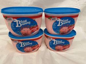 Blue Bunny Peppermint Stick Frozen Dairy Dessert - Holiday Edition (Lot of 6)
