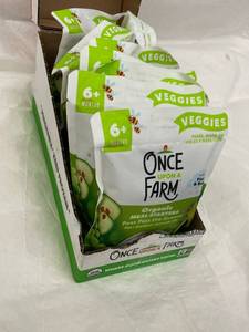 G - Once Upon a Farm Organic Meal Starters Peas Pass the Greens (8 x 3.5 oz Pouches)