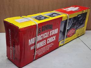 U.S. General Motorcycle Stand with Wheel Chock