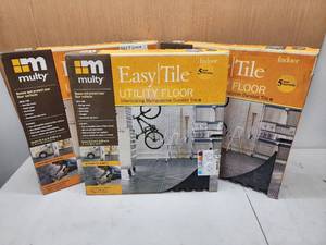 (3) Boxes of Garage Easy Tile Utility Flooring