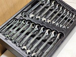 Set of StandardMetric Ratchet Open-Box End Wrenches