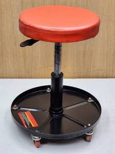 Adjustable Height Rolling Shop Stool
