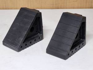 (2) Small Black Trailer Chocks