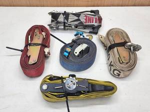(5) Large Assorted E-Track Cargo Straps