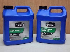 (2) NEW  2 Gal. Super Tech Heavy Duty Diesel SAE 30 CF-2 Motor Oil