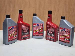 (3) Qrts. Lucas SAE 20W-50 Motorcycle Oil & (2) Qrts. Marvel Engine Protection Oil, NEW
