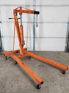 Central Hydraulic 2-Ton Foldable Engine Shop Crane
