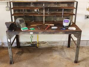 Welding Workstation with Mounted Vise and Welding Clamps